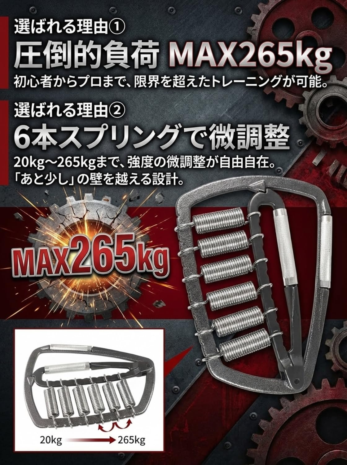 Amazon | JON TORUDO スーパーグリッパー 【MAX265kgの超高負荷